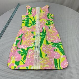 Lilly Pulitzer Pink and Green Floral Kids Dress